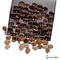 87 Pcs Natural Smoky Quartz 6-10mm Oval Cabochon Loose Wholesale Gemstones Lot