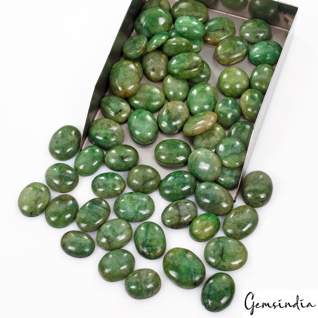 1000 Ct/59 Pcs Natural Brazilian Green Emerald Mix Cab Loose Huge Size Gems Lot