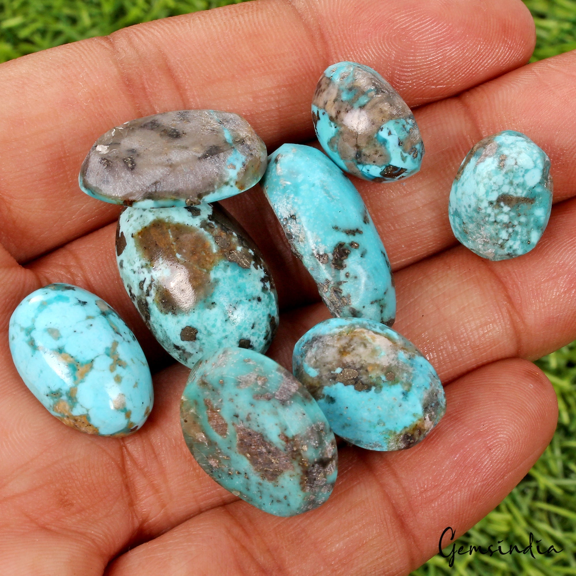 137.60 Ct Natural Hand Cut Blue Turquoise AAA Grade Untreated Cabochon Gemstones