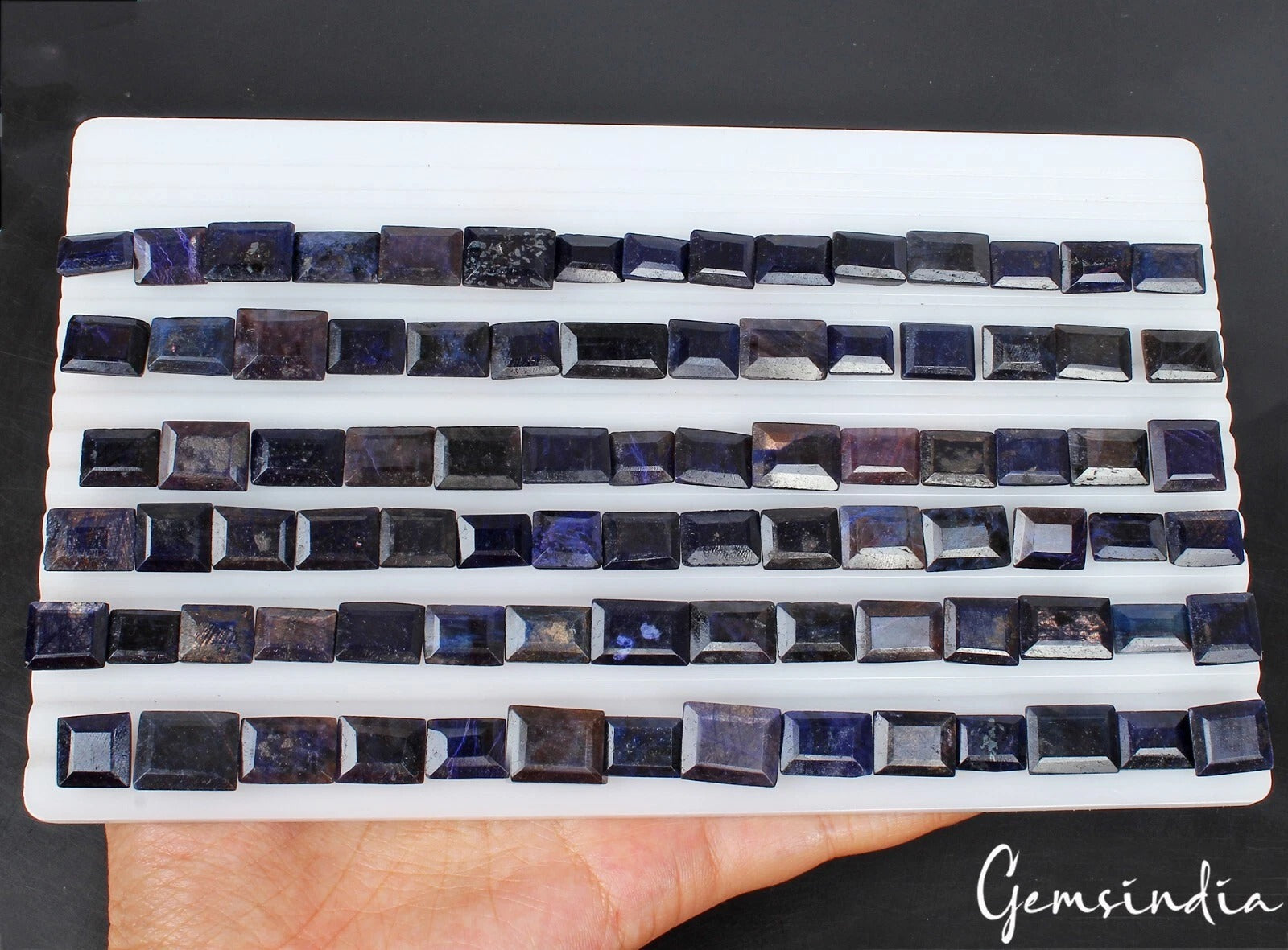 1000 Ct/87 Pcs Superb Natural Blue Sapphire Rectangular Loose Gems For Jewelry