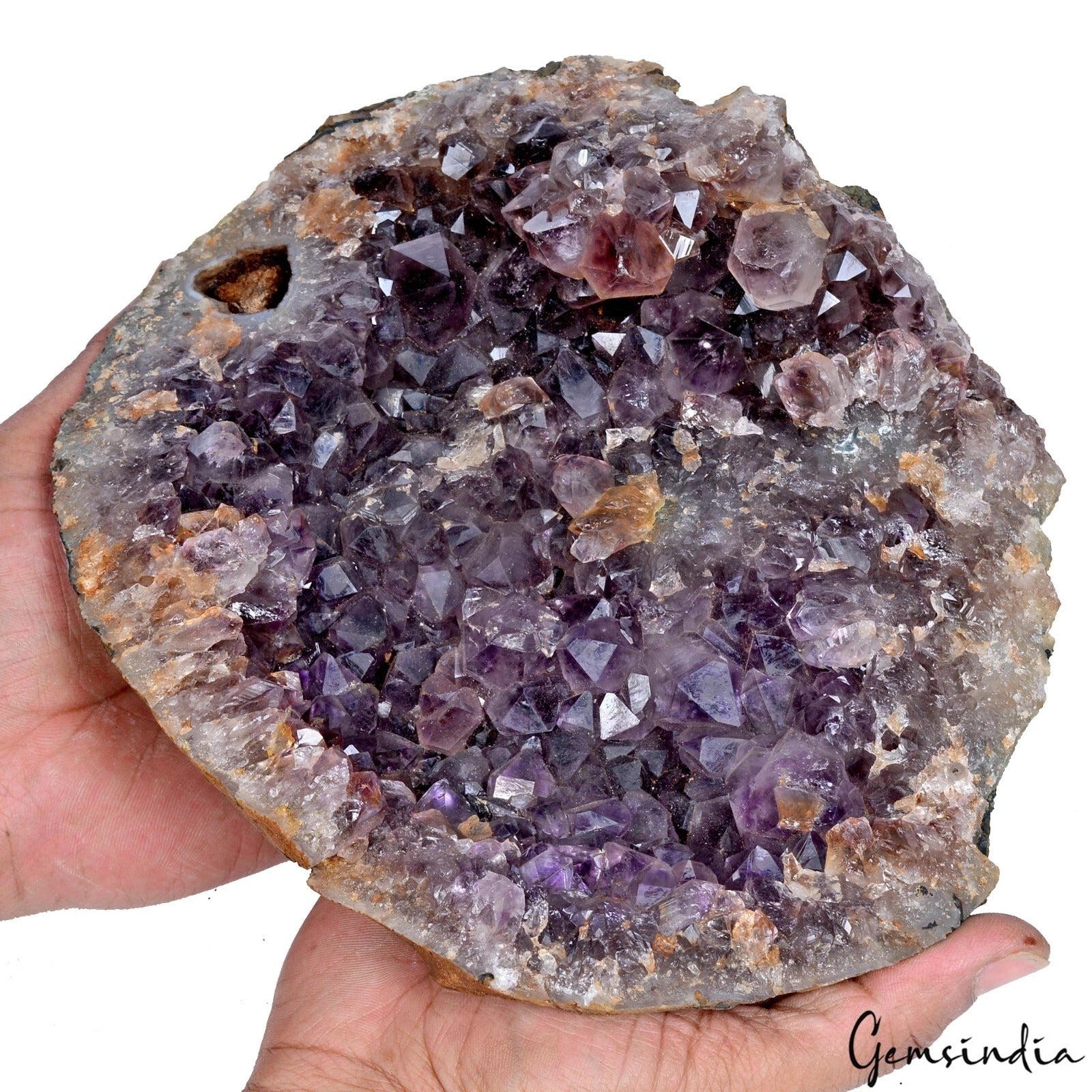 2.5 KG NATURAL URUGUAYAN AMETHYST GEODE CRYSTAL CLUSTER DRUZY PURPLE SPECIMEN
