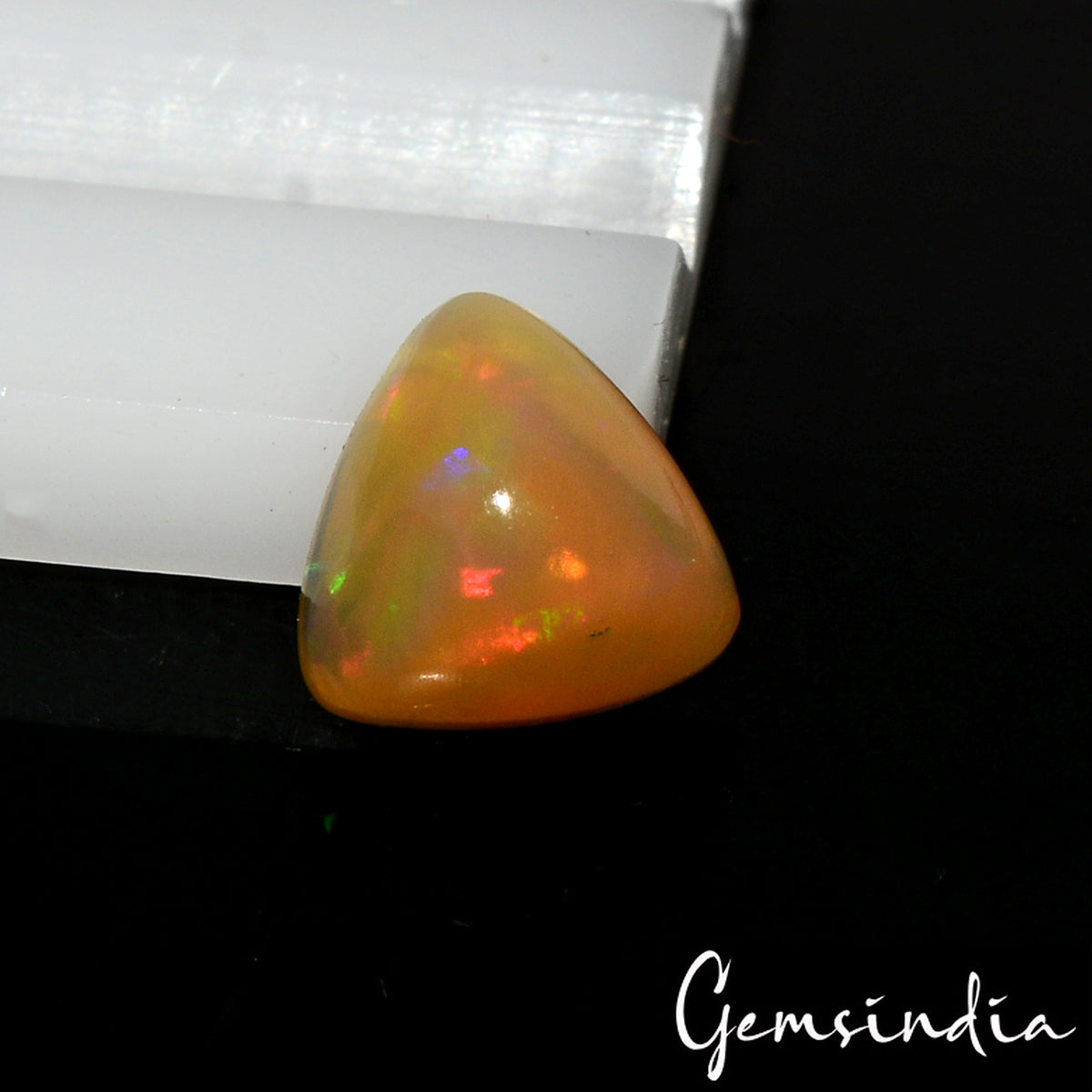 100% Natural Ethiopian Opal Cab Welo Fire Trillion Loose AAA+ Gemstone 1.60 Ct