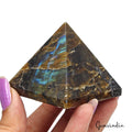 680 Ct Natural Untreated Labradorite Pyramid Healing Crystal Positive Energy Gem