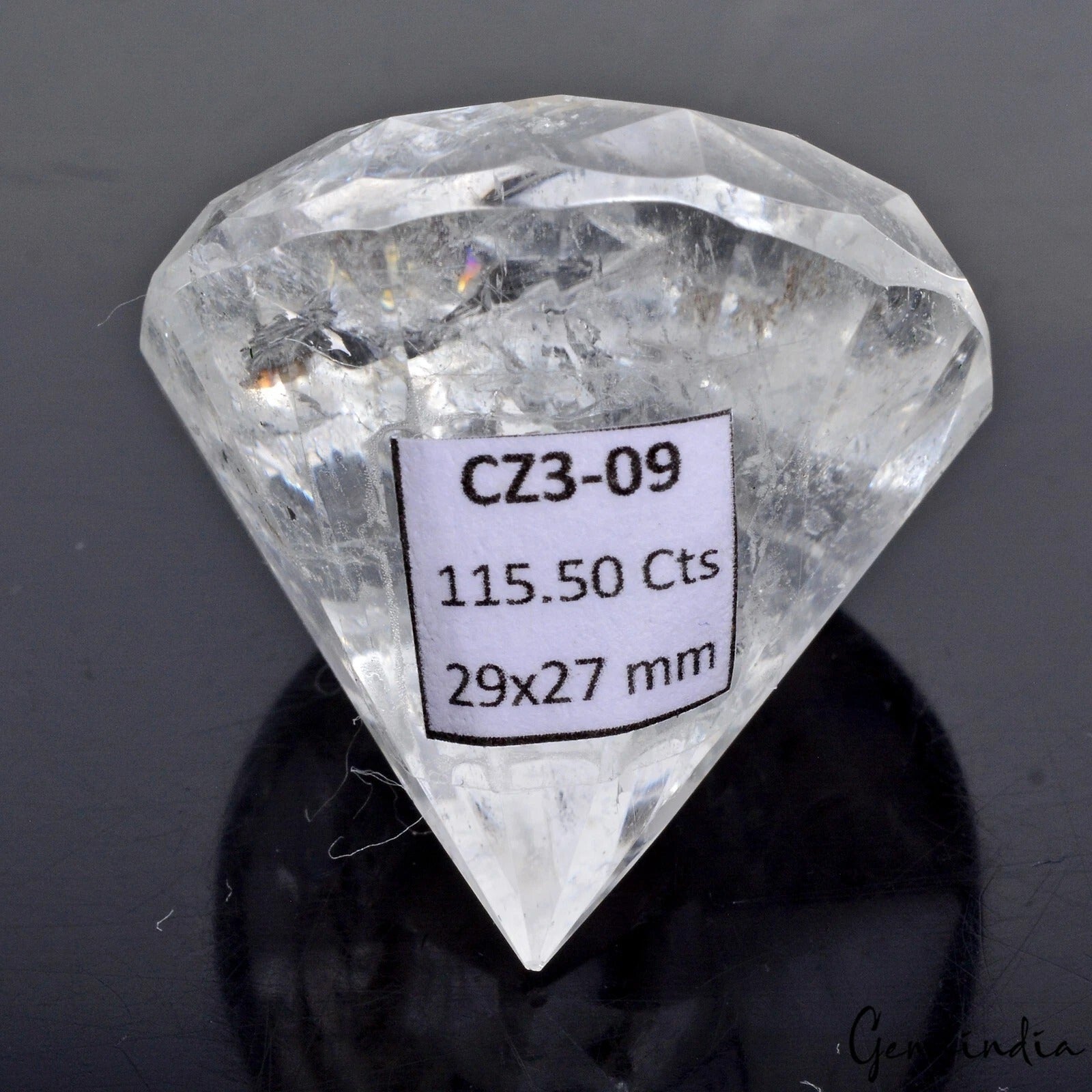 115.50 Ct Natural Untreated White Quartz Crystal Diamond Cut Huge Size Loose Gem