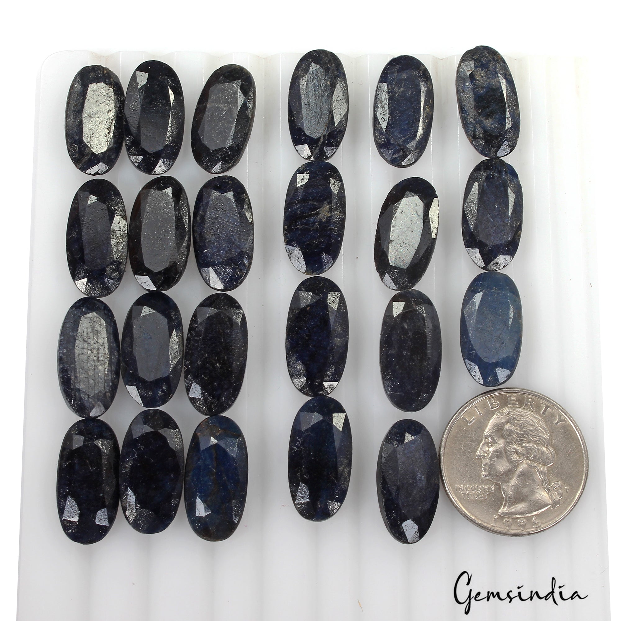 Certified 254 Cts/23 Pcs Natural Blue Sapphire Oval Calibrated 19x10mm Gems Lot