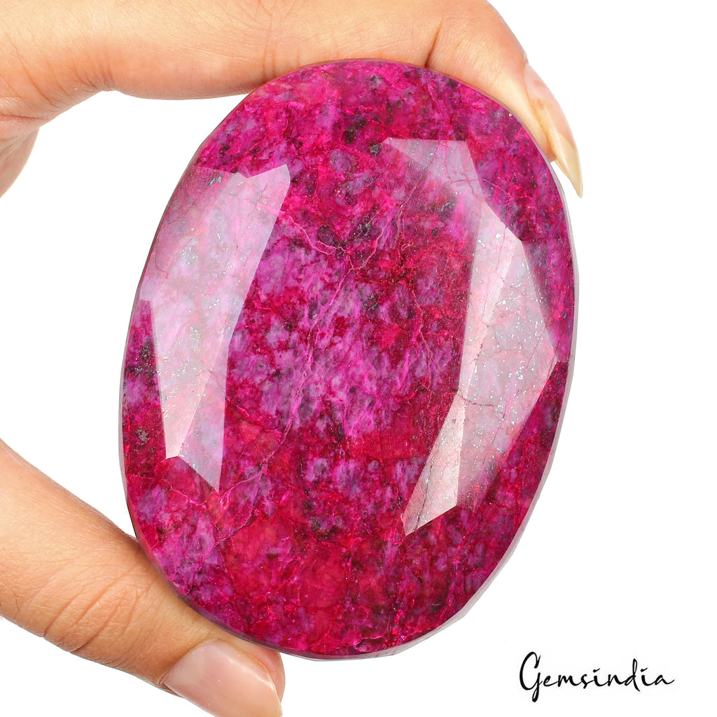 1500 Ct Natural Red Ruby Oval Faceted Earth Mined Loose Gemstone From Madagascar