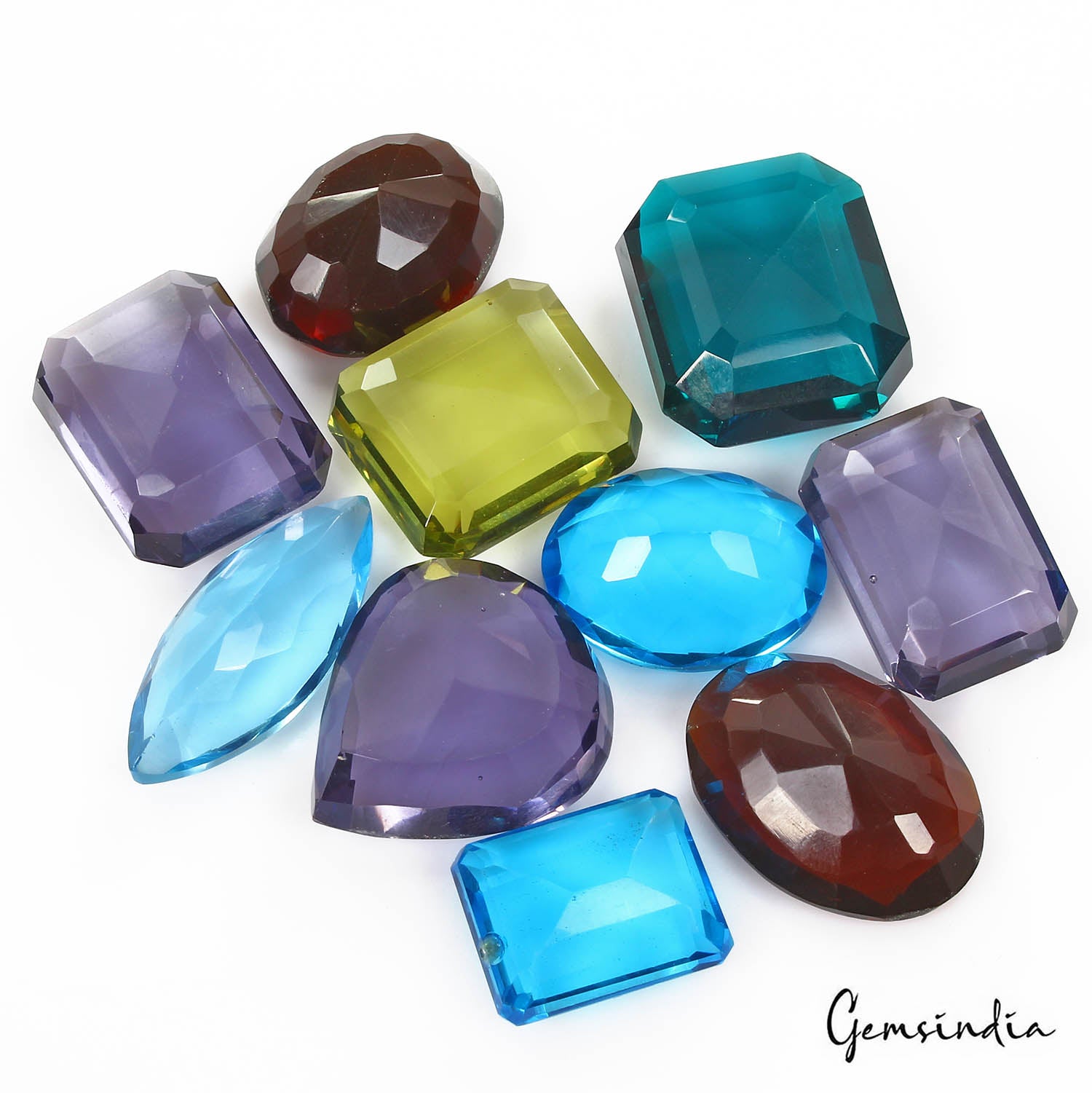 Tourmaline Loose Gemstone, Lab Created, Multi Color — 21mm to 33mm, 450 Ct, India