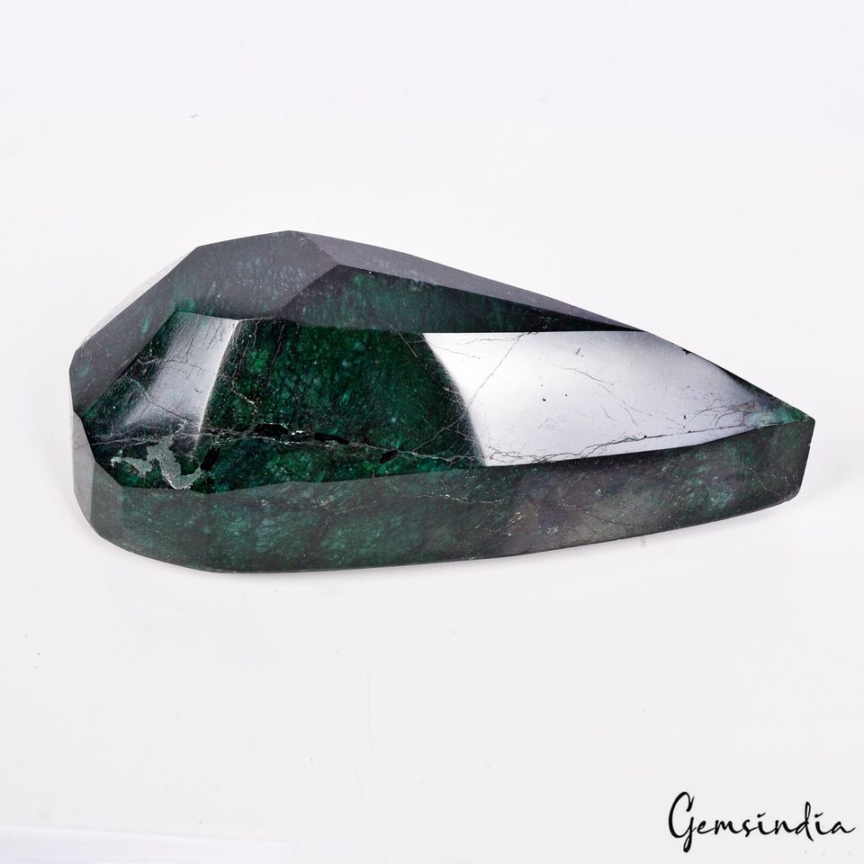Emerald Loose Gemstone, Color Enhanced, Green — 8x4x2.5 Inch, 9300 Ct (1.86 Kg), Brazil
