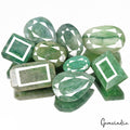 500 Ct/9 Pcs Natural Brazilian Green Emerald Mix Faceted Cut Huge Loose Gems Lo