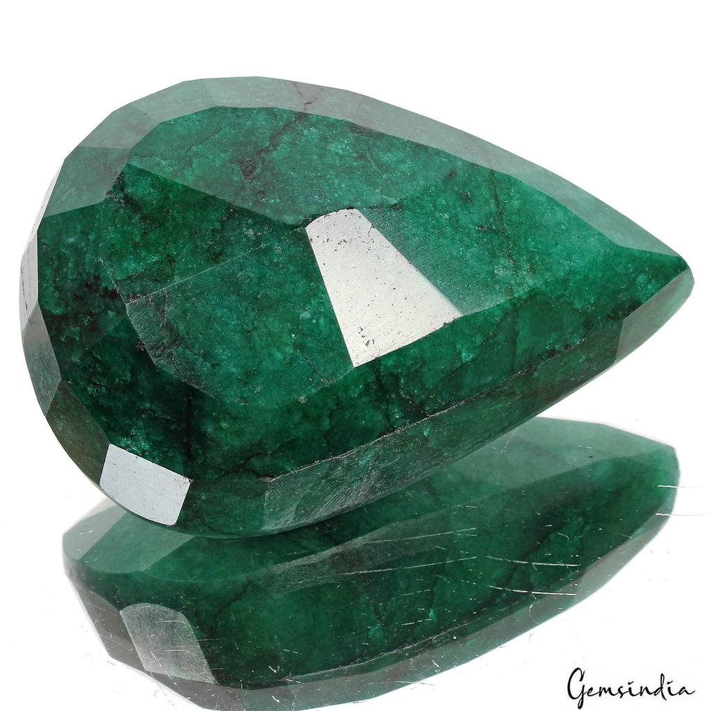 Emerald Loose Gemstone, Color Enhanced, Blue — 86 x 60 x 35 mm, 1140 Ct, Zambia