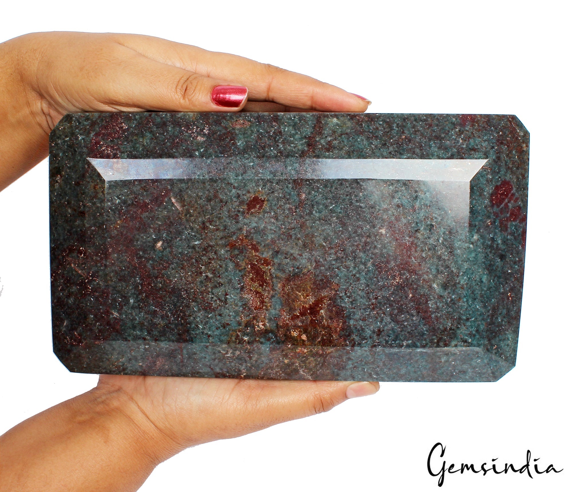8.2 Kilo Natural Untreated Ruby Kyanite Octagon Cut Large Collectible Gemstone