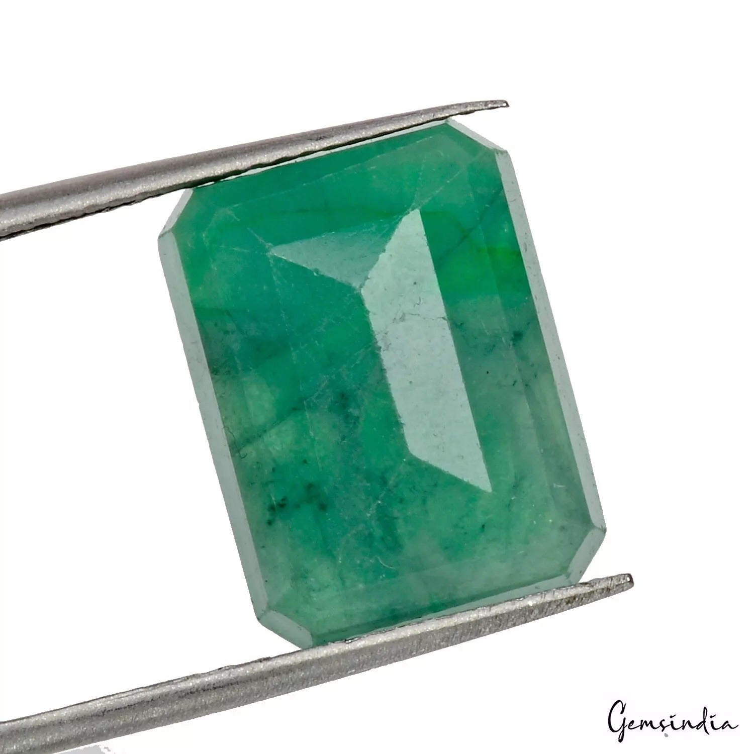 11.70ct 15x11mm Octagon Cut Untreated Natural Zambian Emerald Certified Gemstone