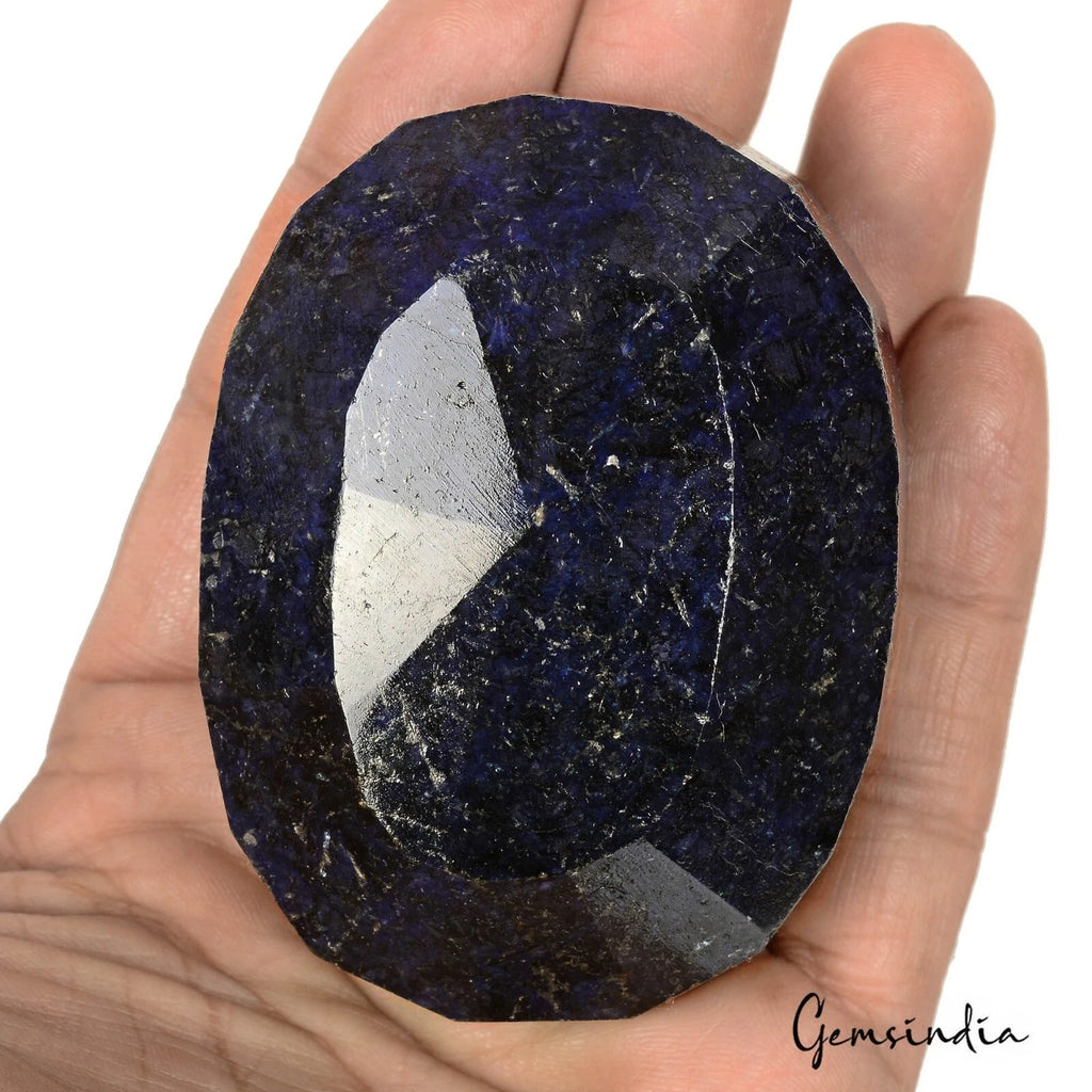 Blue Sapphire Loose Gemstone, Color Enhanced — 73 x 55 x 37mm, 1670 Ct