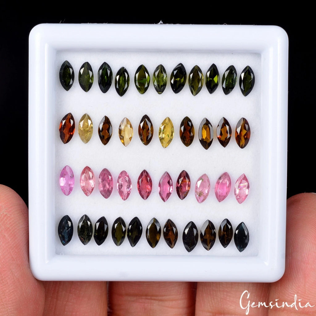 Tourmaline Lot, Loose Gemstone, Untreated — 42 Pieces, 5 x 2.5mm, 10.00 Ct