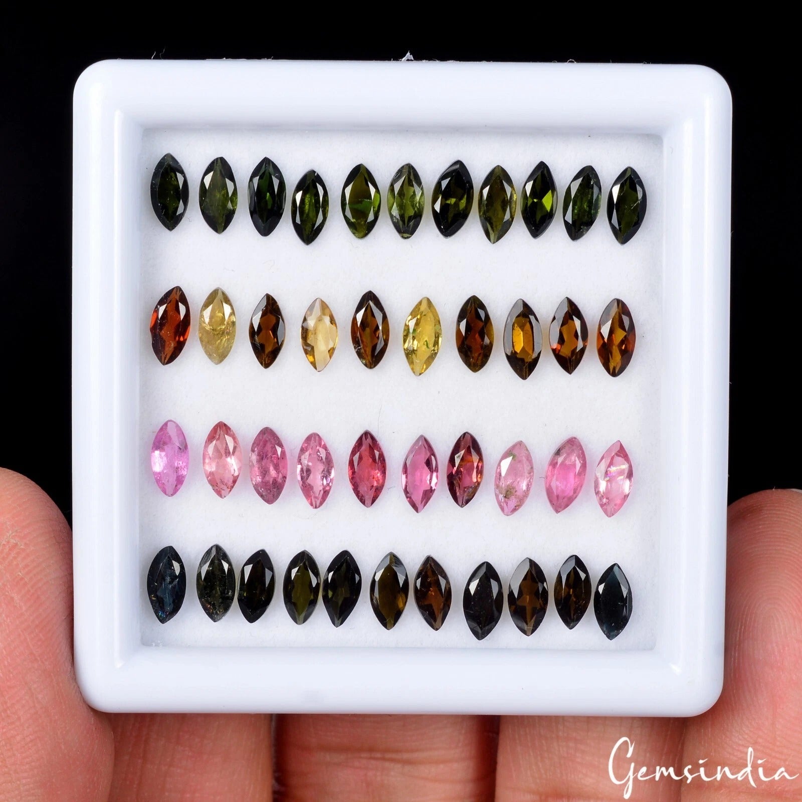 Tourmaline Lot, Loose Gemstone, Untreated — 42 Pieces, 5 x 2.5mm, 10.00 Ct