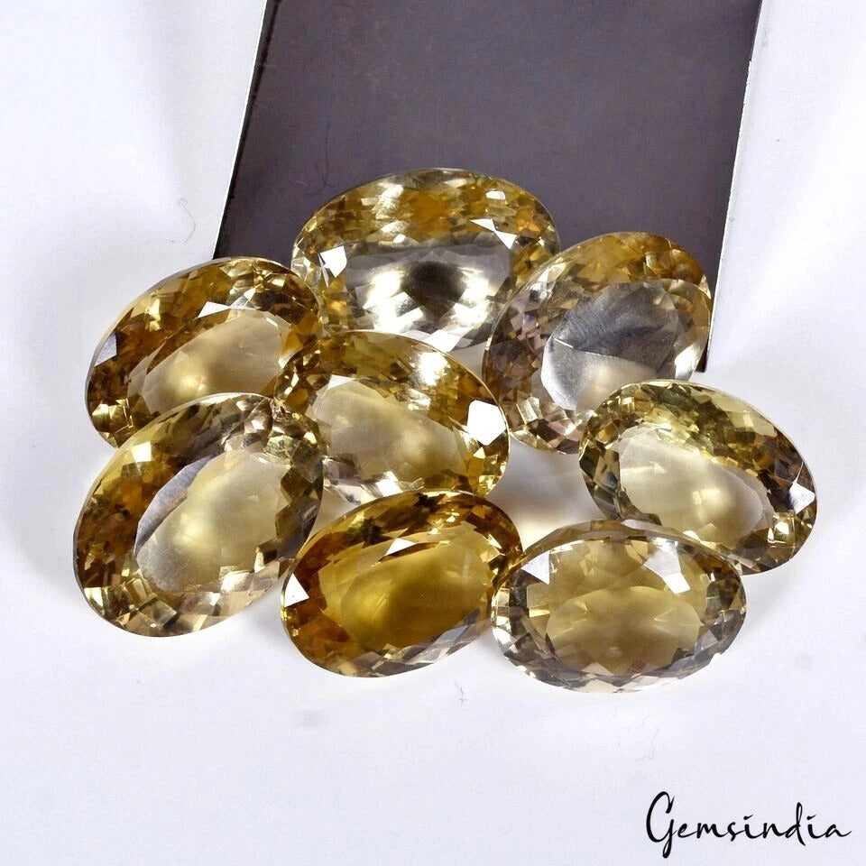 152 Ct Natural Citrine Brazilian Loose 19-22mm Oval Cut Jewelry Making Gemstones