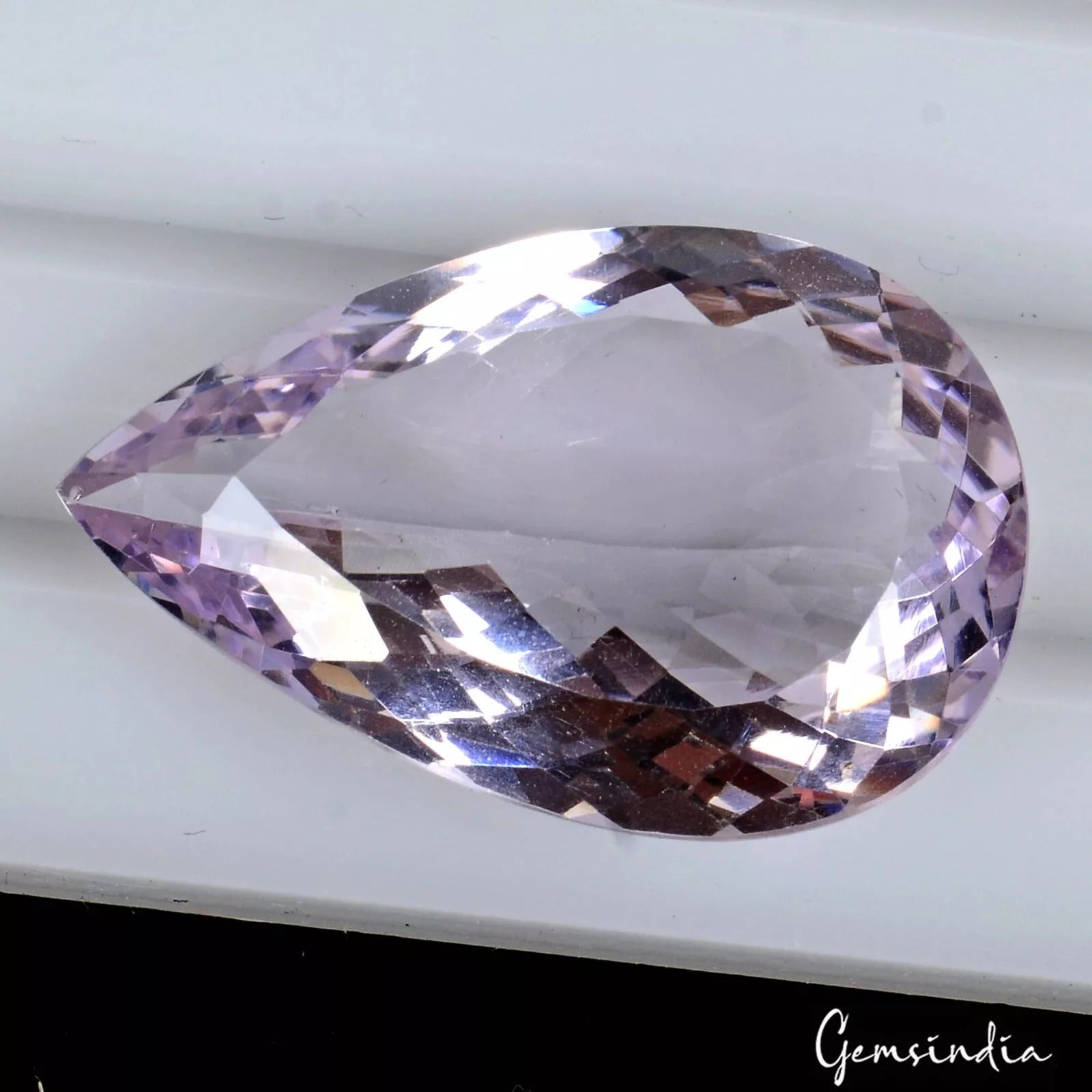Amethyst Loose Gemstone, pear Cut, Untreated — 27x17x8mm, 22.20 Ct