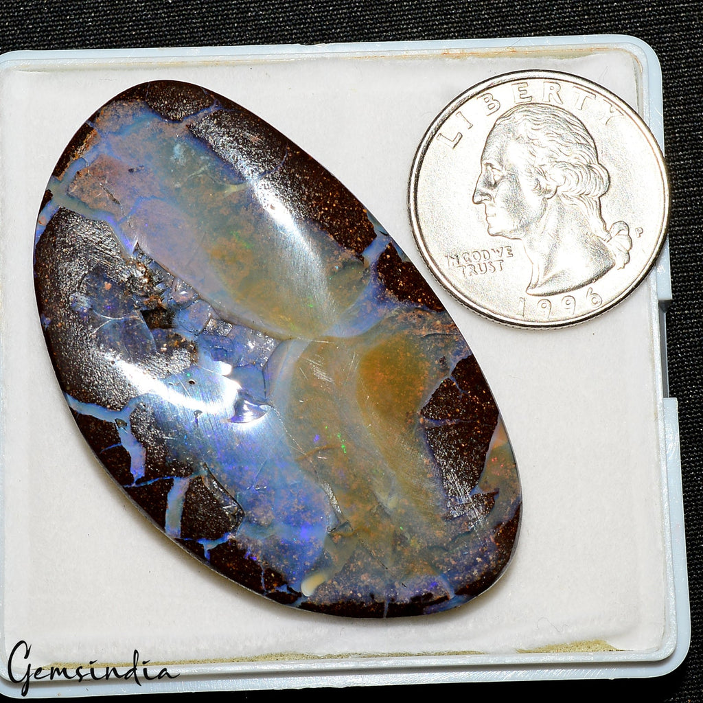 113.80 Ct Natural Boulder Opal Freeform Cab Huge Gemstone From Winton Queensland