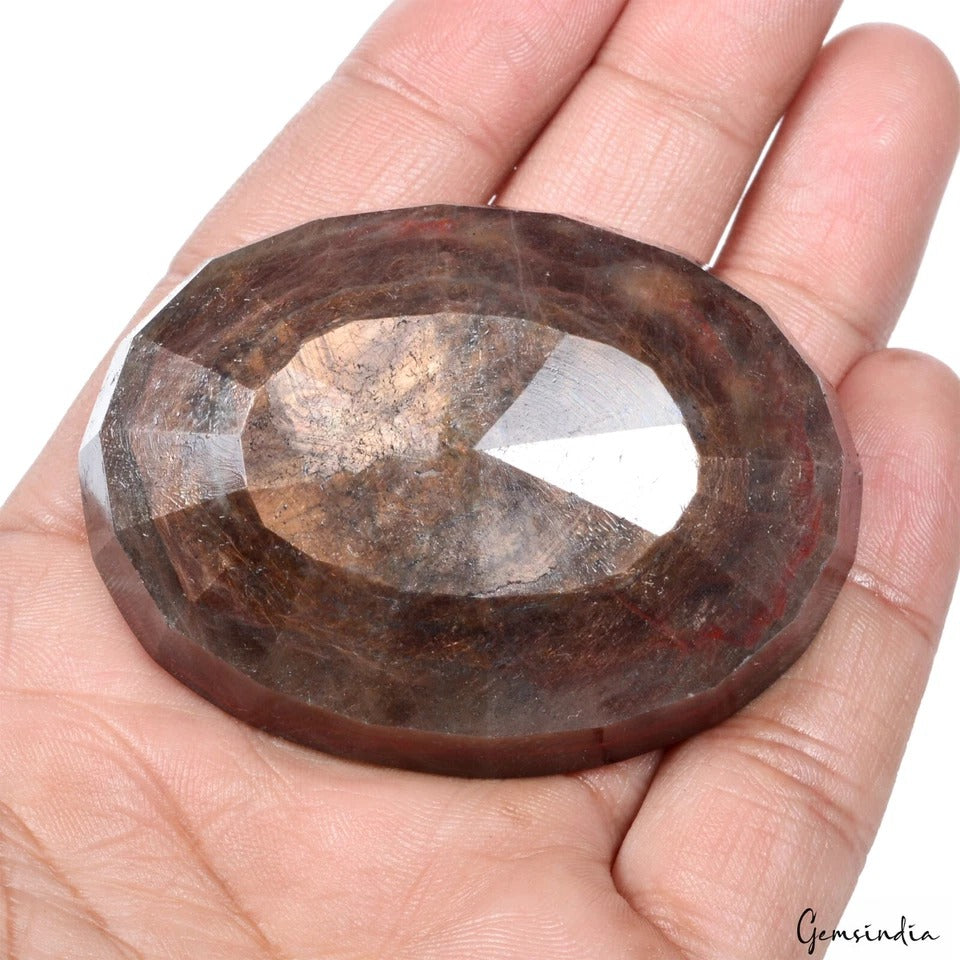 Certified Huge 700 Cts Natural Untreated Brown Sapphire Oval Cut Loose Gemstone