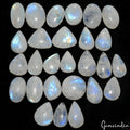 380 Ct Natural Rainbow Moonstone Cabochon Blue Flashy Mix Gems Wholesale ~ Excl