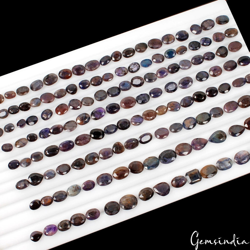 500 Ct Natural Blue Sapphire Oval Cut Faceted Loose Wholesale Gems Lot 147 Pcs