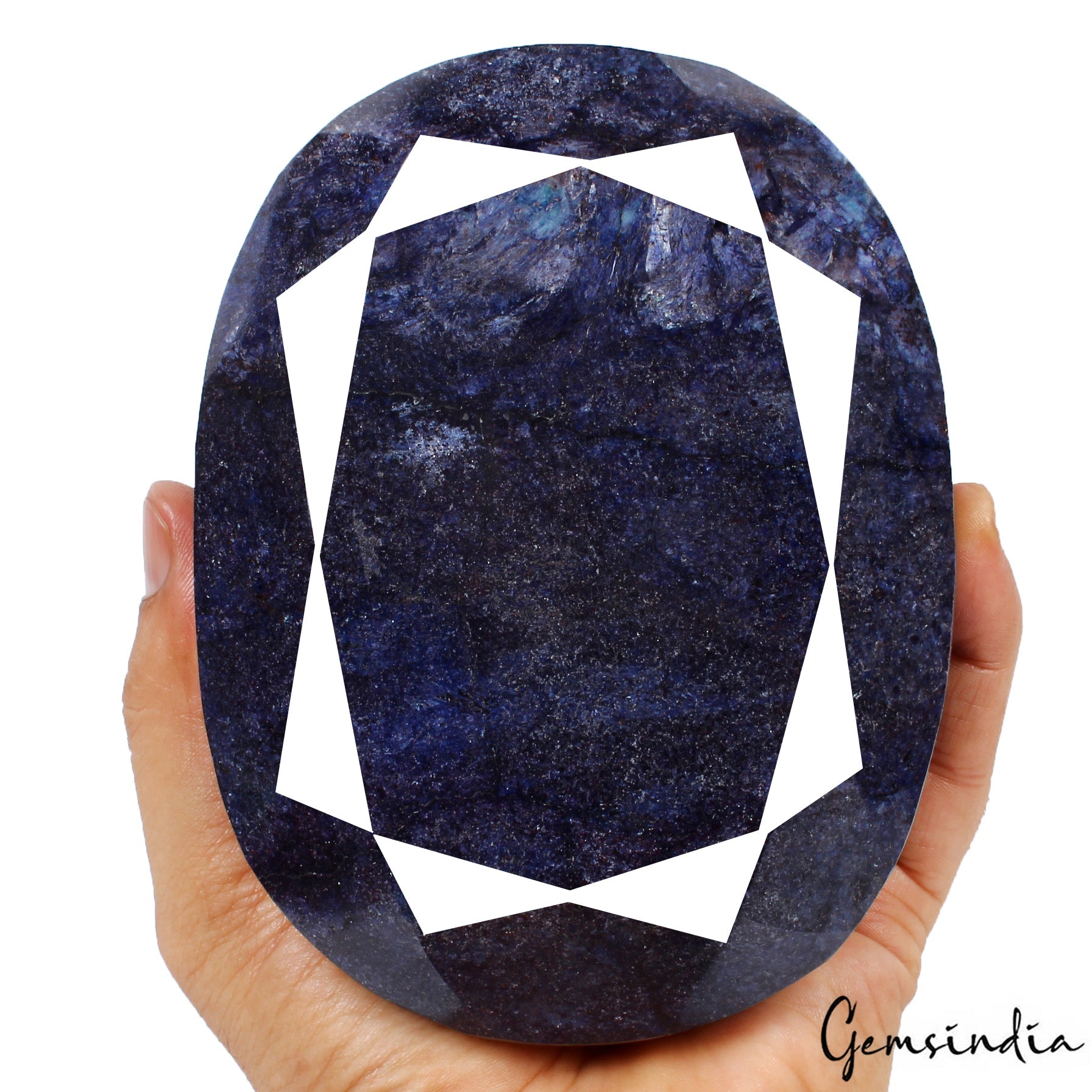 2.5 Kg Natural Blue Sapphire Oval Cut Loose Earth mined Huge Madagascar Gemstone