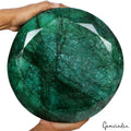 15 kilo Natural Green Emerald Huge Round Brilliant Cut 11.5 in Polished Gemstone