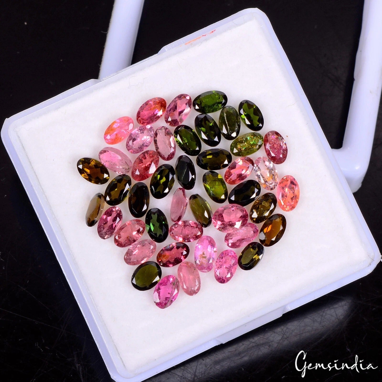 10.40 Cts/44 Pcs Natural Multi Color Tourmaline Oval Calibrated 5x3mm Gems Lot