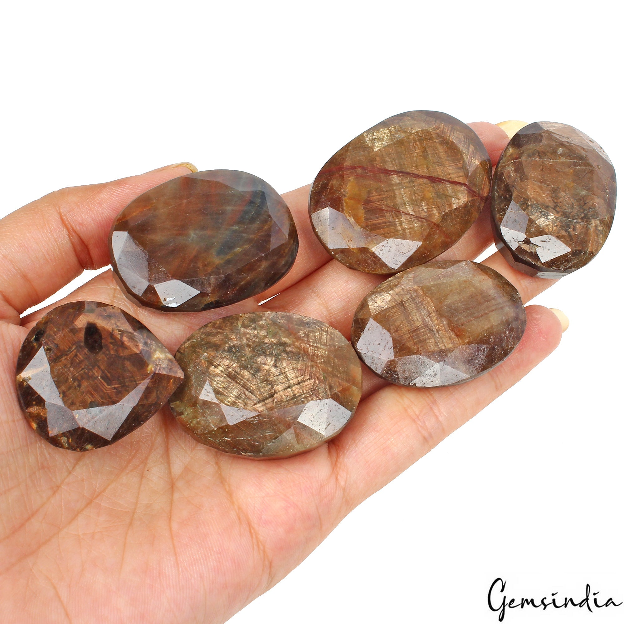 Untreated Brown Sapphire 970 Cts Mix Cut Loose 31mm-43mm Gemstones Lot~ 6 Pcs