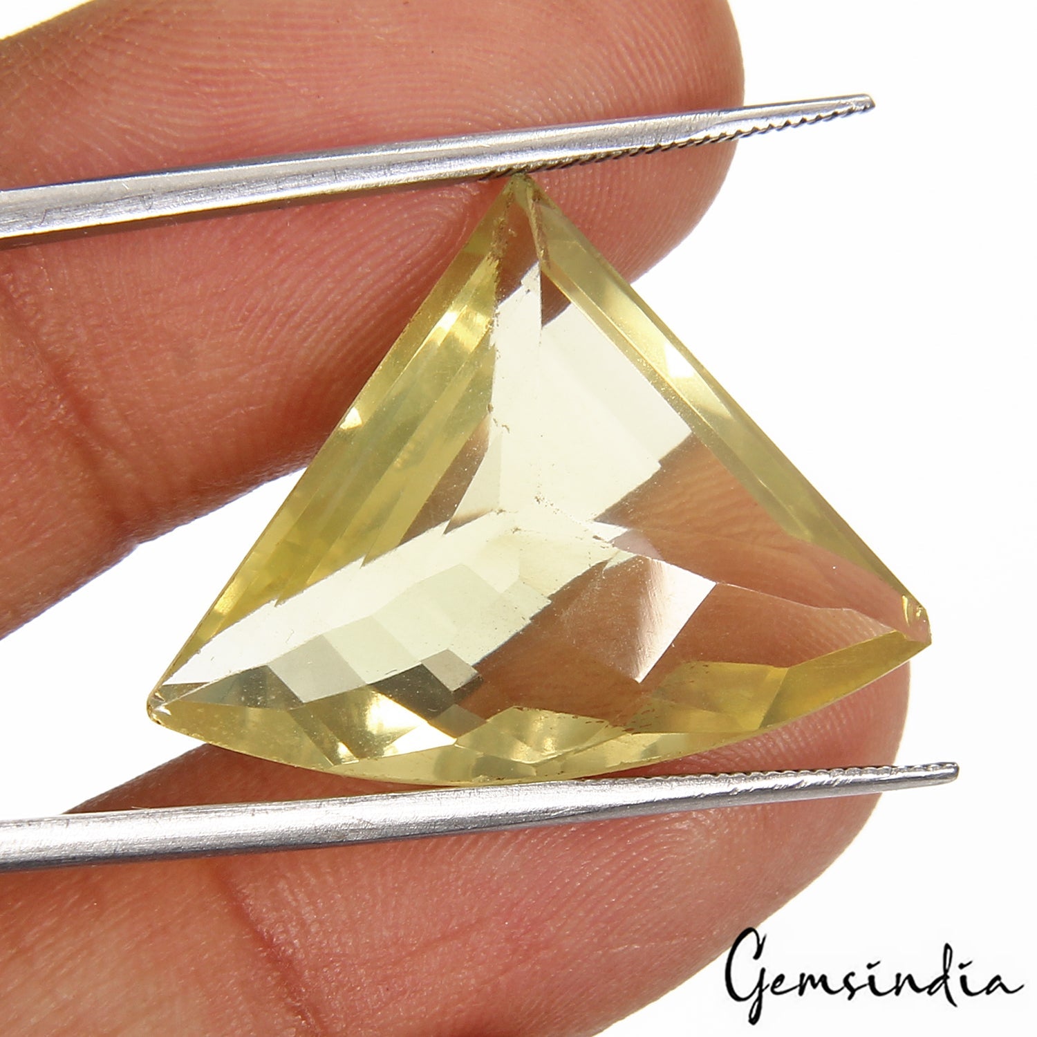 18.10Ct Natural Untreated Brazilian Lemon Citrine Fancy Cut Loose Gem For Ring