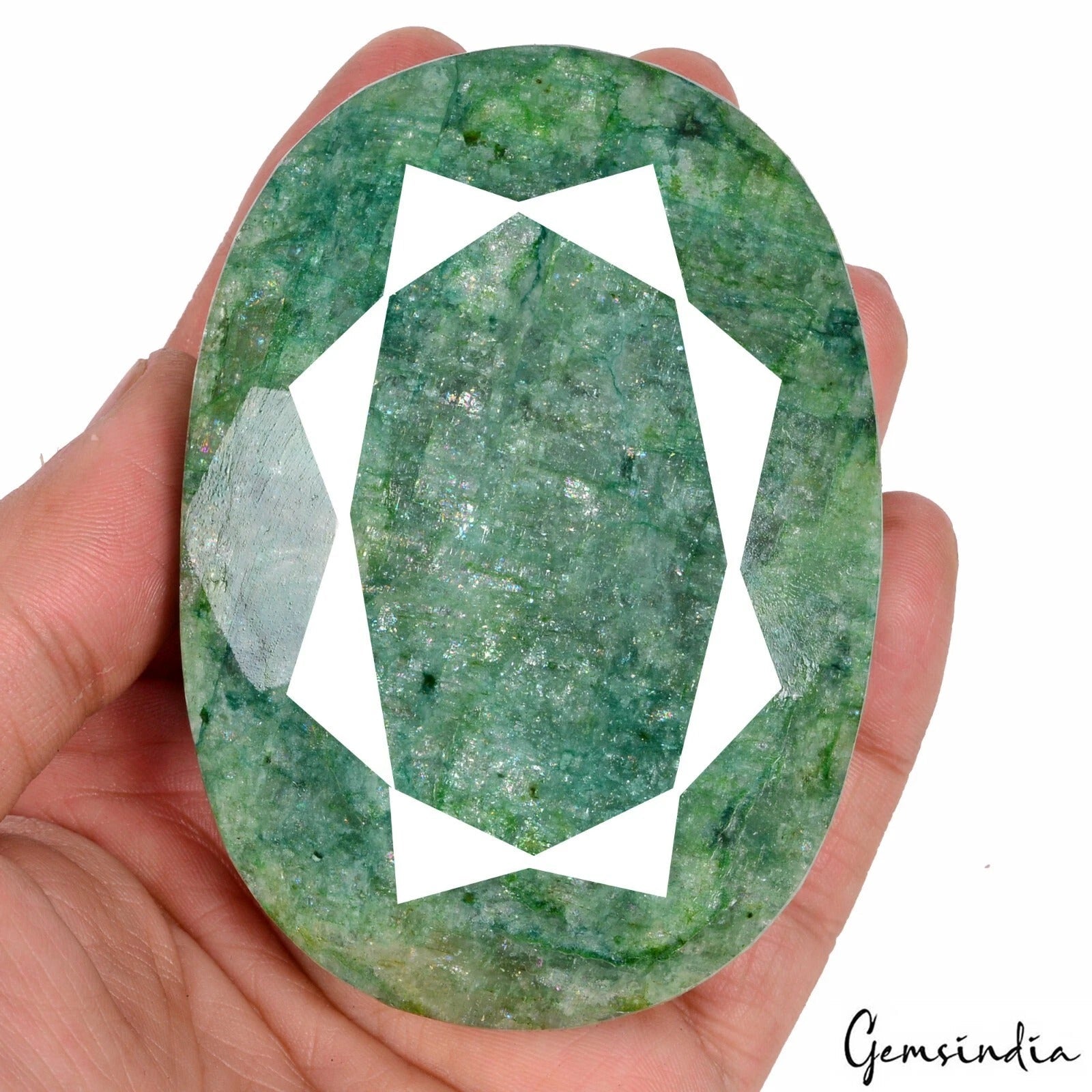 1800 Ct Natural Green Brazilian Emerald Huge Oval Cut Earth mined Loose Gemstone