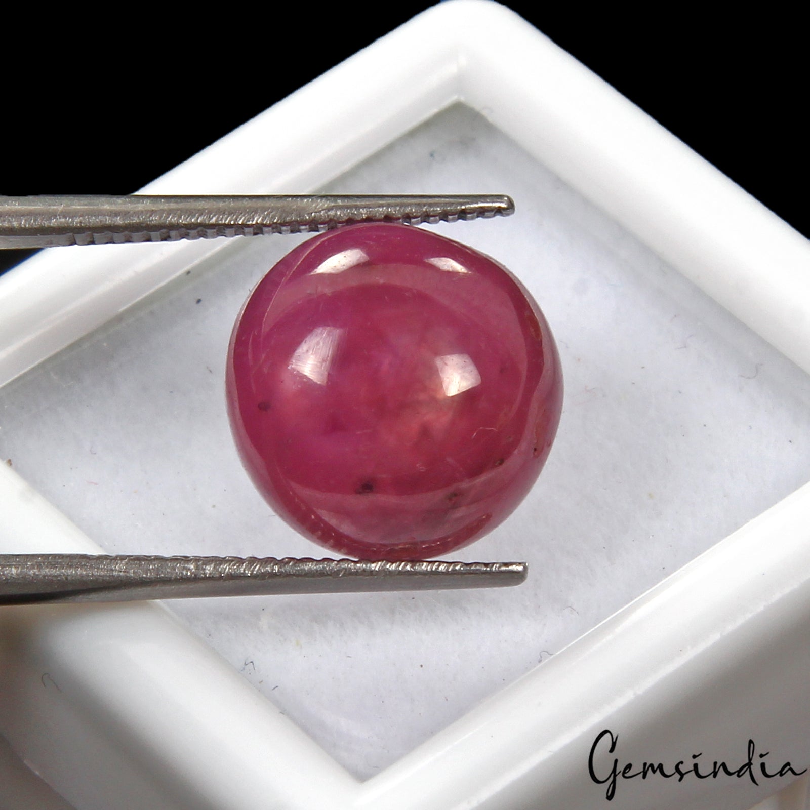 Certified 8.90 Cts Natural Pink Star Ruby Round Cab Rare Loose Gem For Ring-RH