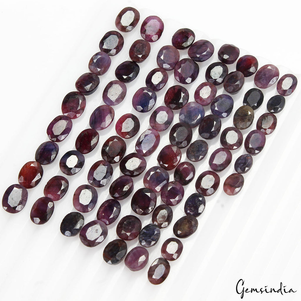 180.30 Ct Natural Blue Sapphire Oval Faceted Loose Wholesale Gemstone Lot 72 Pcs
