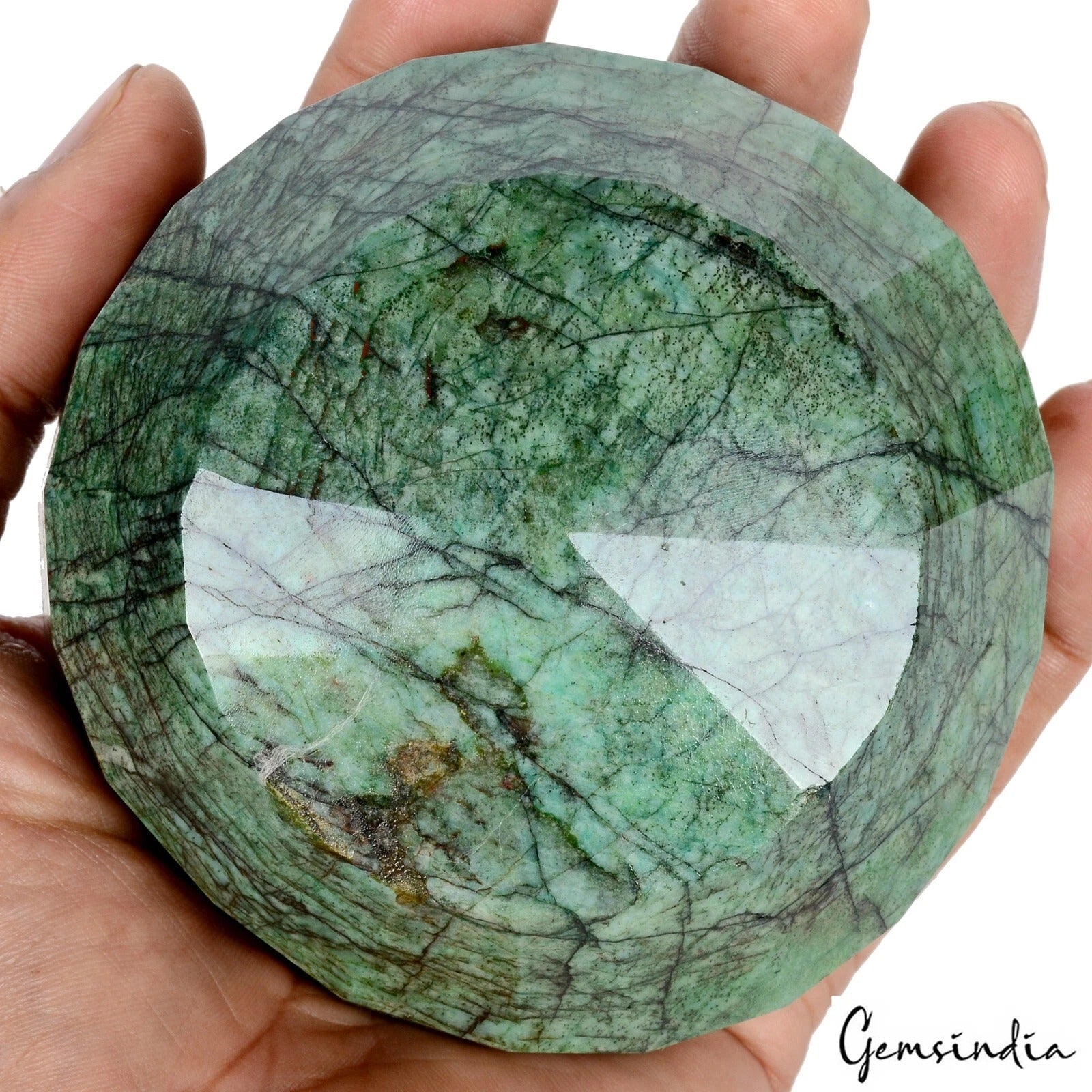 Natural Brazilian Emerald Uneven Round Cut Faceted 4300 Cts Earth Mined Gemstone