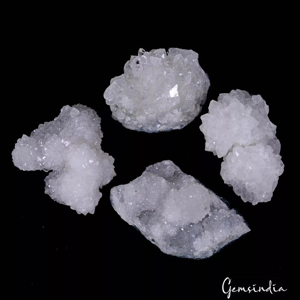 1240 Ct Natural Untreated White Apophyllite Uncut Raw Rough Druzy Loose Gems Lot