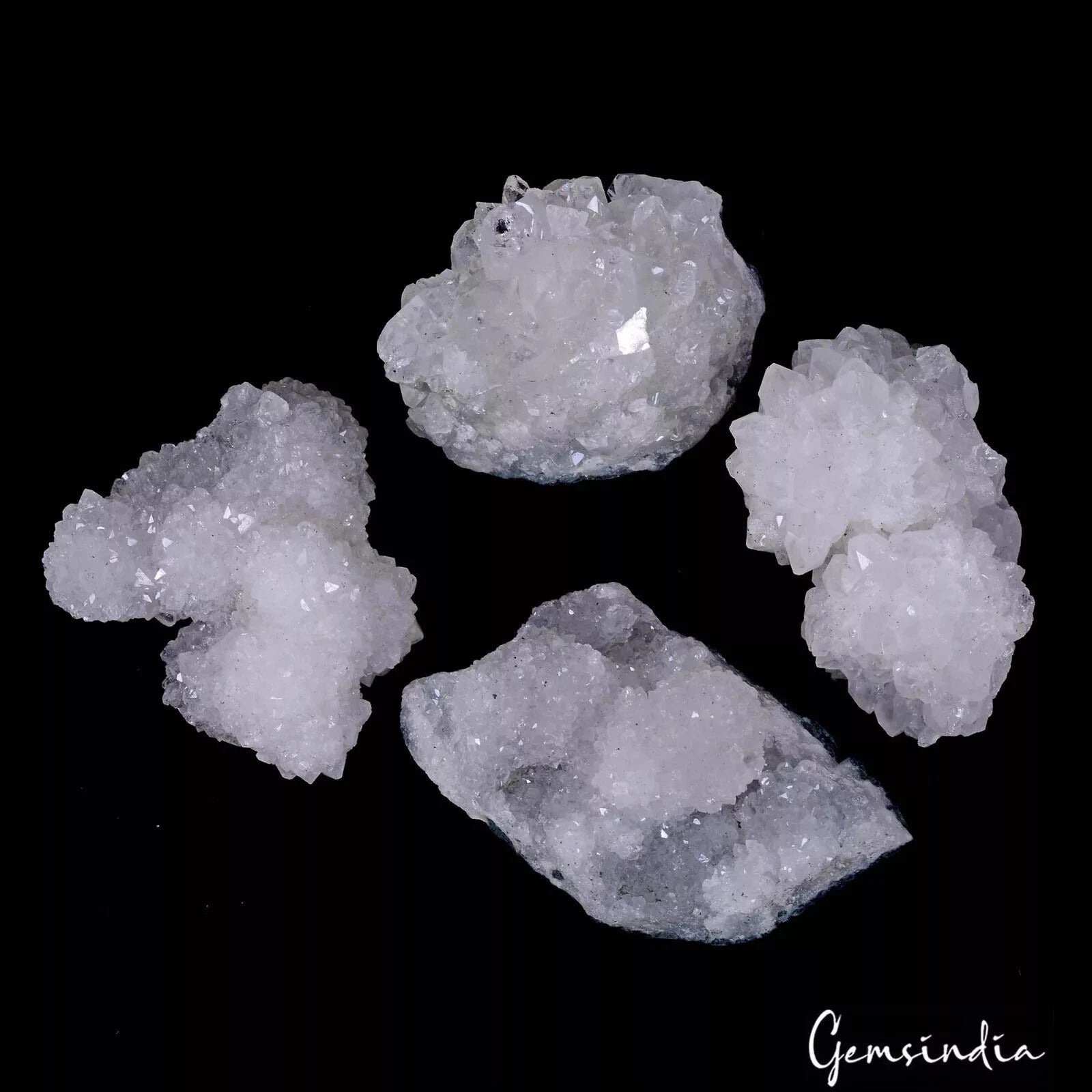 1240 Ct Natural Untreated White Apophyllite Uncut Raw Rough Druzy Loose Gems Lot