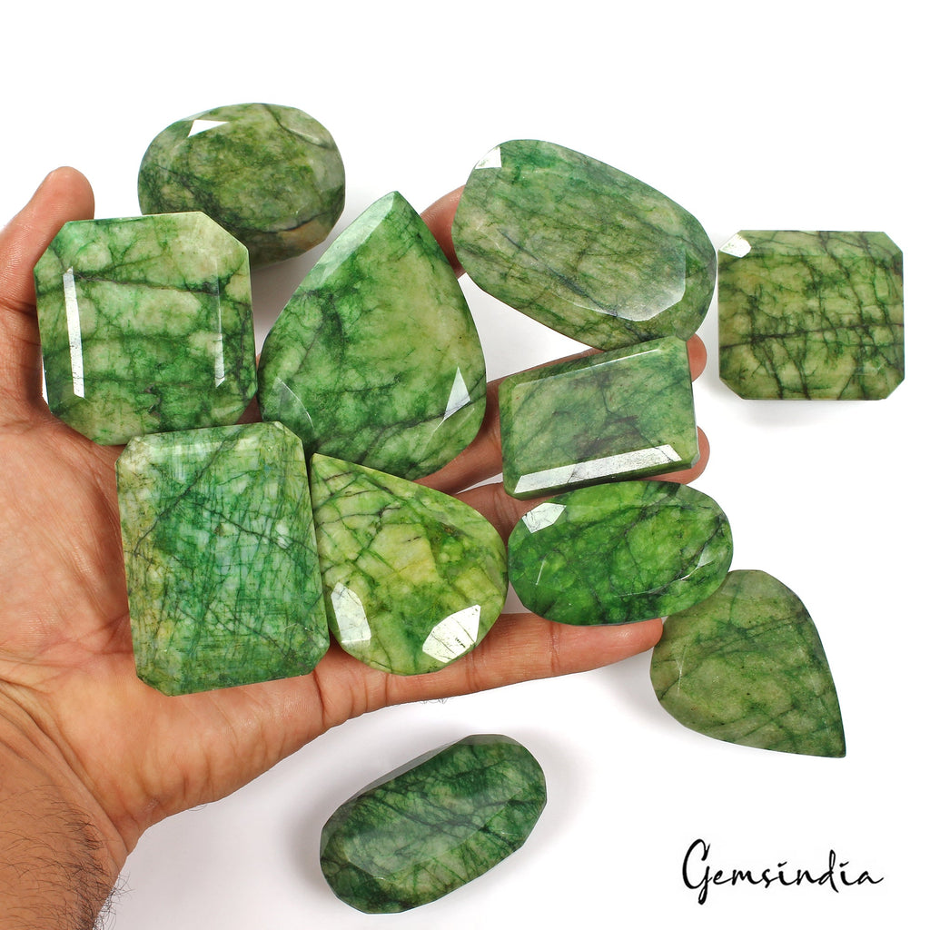 Super Wholesale 4620 Cts/11 Pcs Natural Brazilian Green Emerald Mix Cut Gems Lot