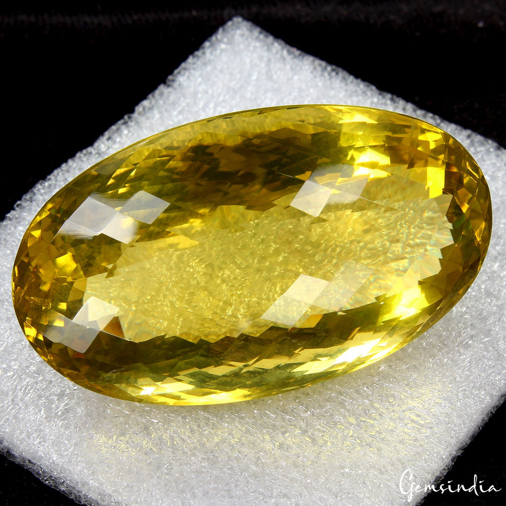 Certified 228.30 Ct Natural Yellow Citrine Oval Cut Loose Large &Eye Clean Gem