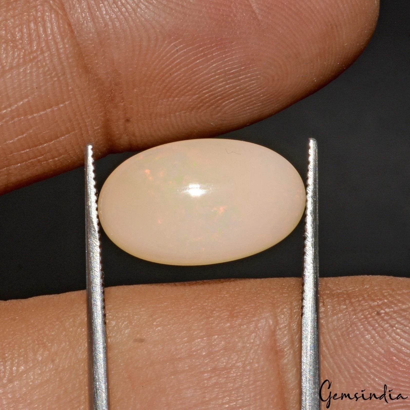 3.90 Ct Australian Fire Opal Oval Cabochon Natural Loose Certified Gemstone 16mm