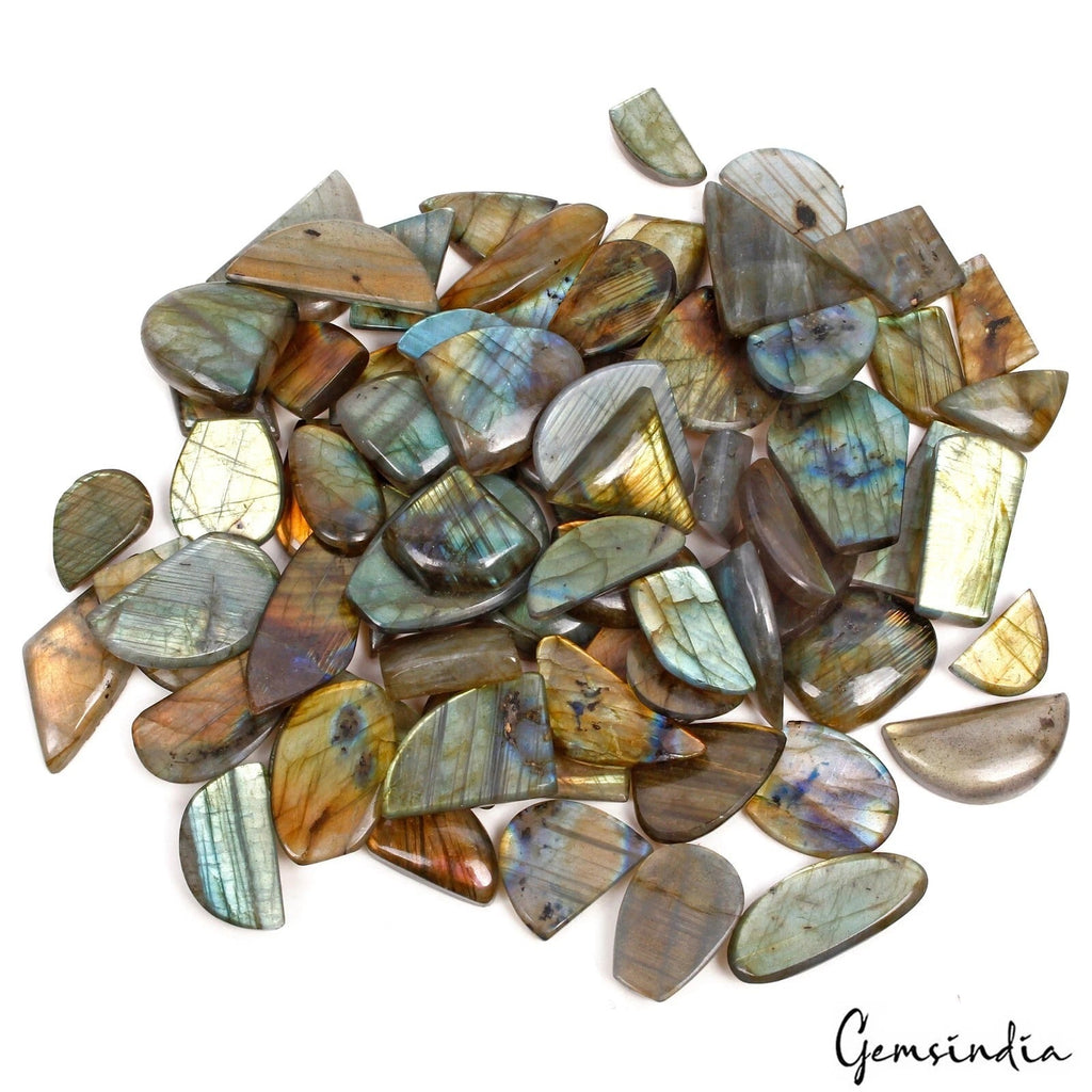 1370 Ct/72Pcs Natural Untreated Multi Chine Labradorite Fancy Cut Wholesale Gems
