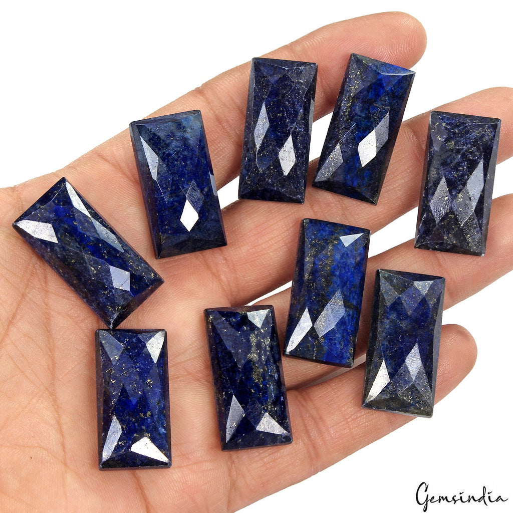 370 Ct Natural Blue Lapis Lazuli Baguette Checker Cut Loose Wholesale Gems Lot
