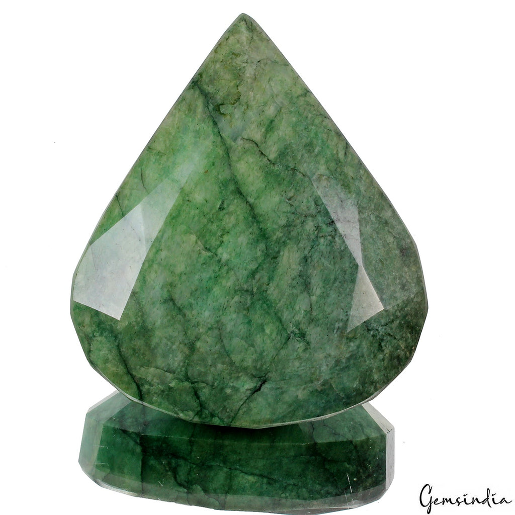 970 Ct Natural Pear Cut Faceted Emerald Earth Mined Museum Size Loose Gemstone