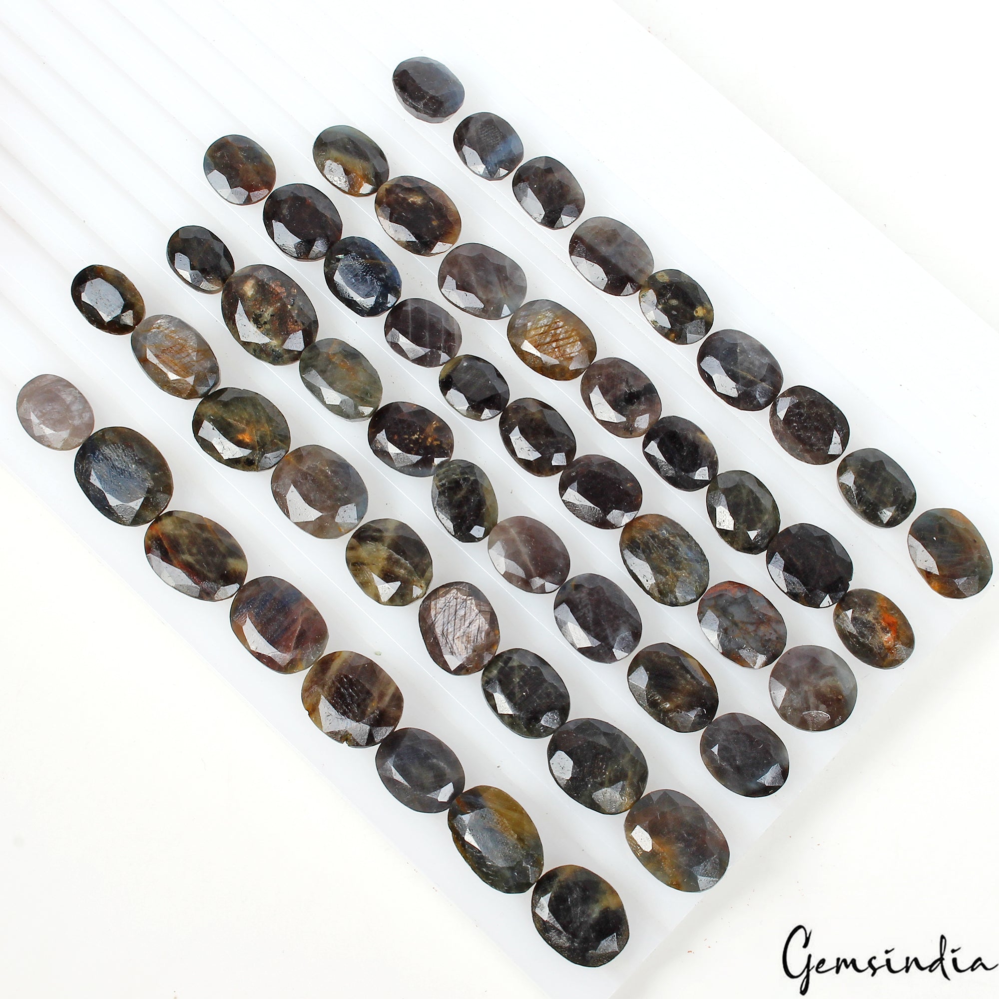 575 Ct Natural Untreated Brown/Black Sapphire Mixed Cut Loose 11-18mm Gemstones