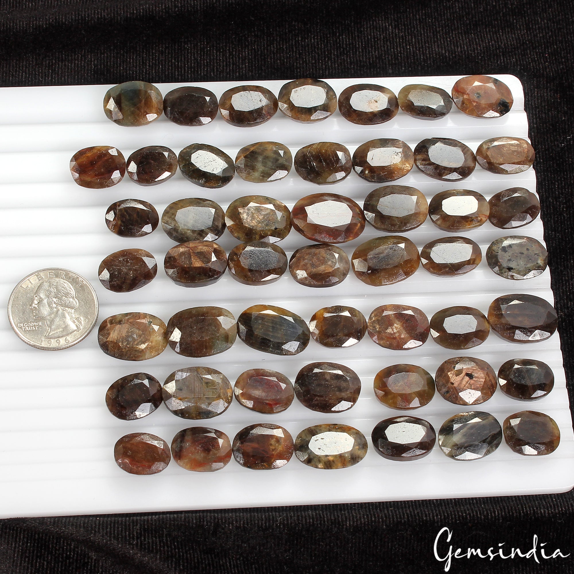 780 Ct/50 Pcs Natural Untreated Brown Sapphire Oval Cut Wholesale Loose Gem Lot
