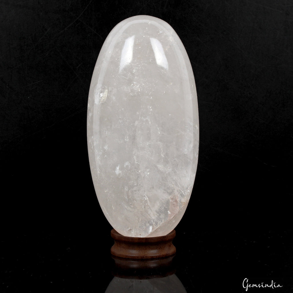 3620 Ct Natural Untreated White Quartz Healing Crystal Reiki Egg Gems With Stand