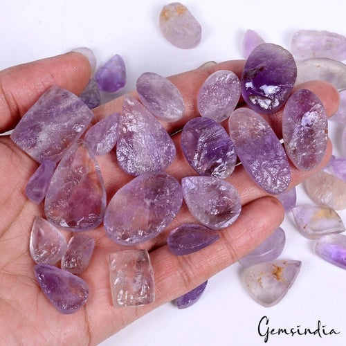 Amethyst Lot, Loose Gemstone, Untreated — 41 Pieces, 13mm to 35mm, 840 Ct, Brazil