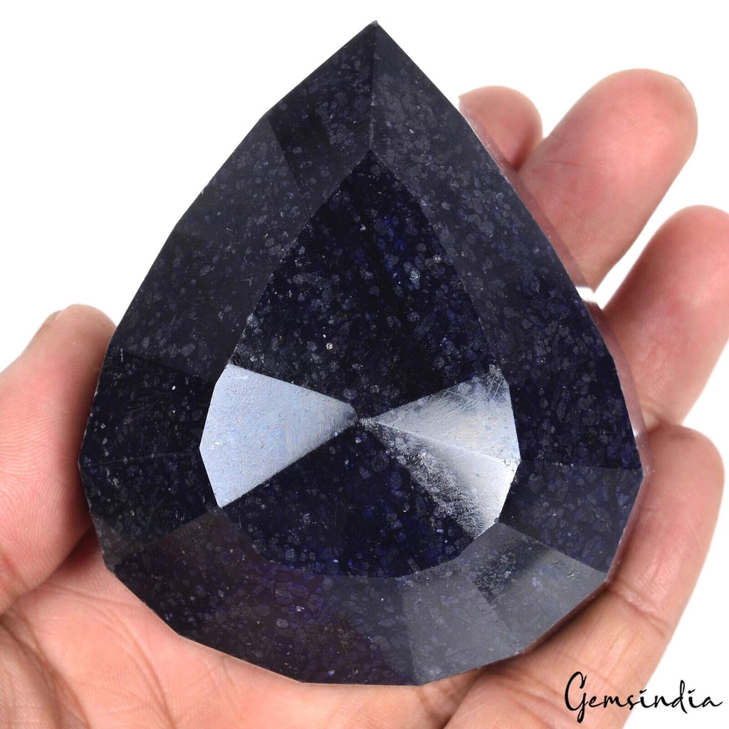 Blue Sapphire Loose Gemstone, Color Enhanced — 78x67x43mm, 1830 Ct, Madagascar