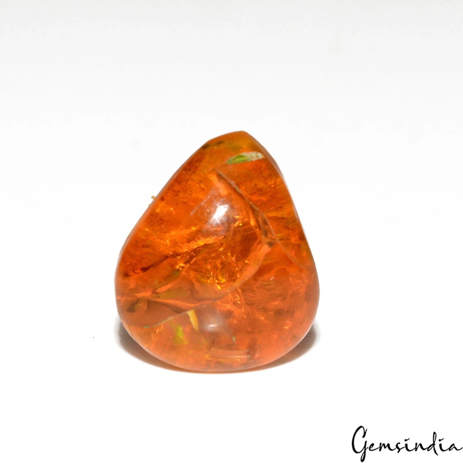 Fire Opal Loose Gemstone, Untreated, Orange — 12x10x07mm, 4.90 Ct, Ethiopia
