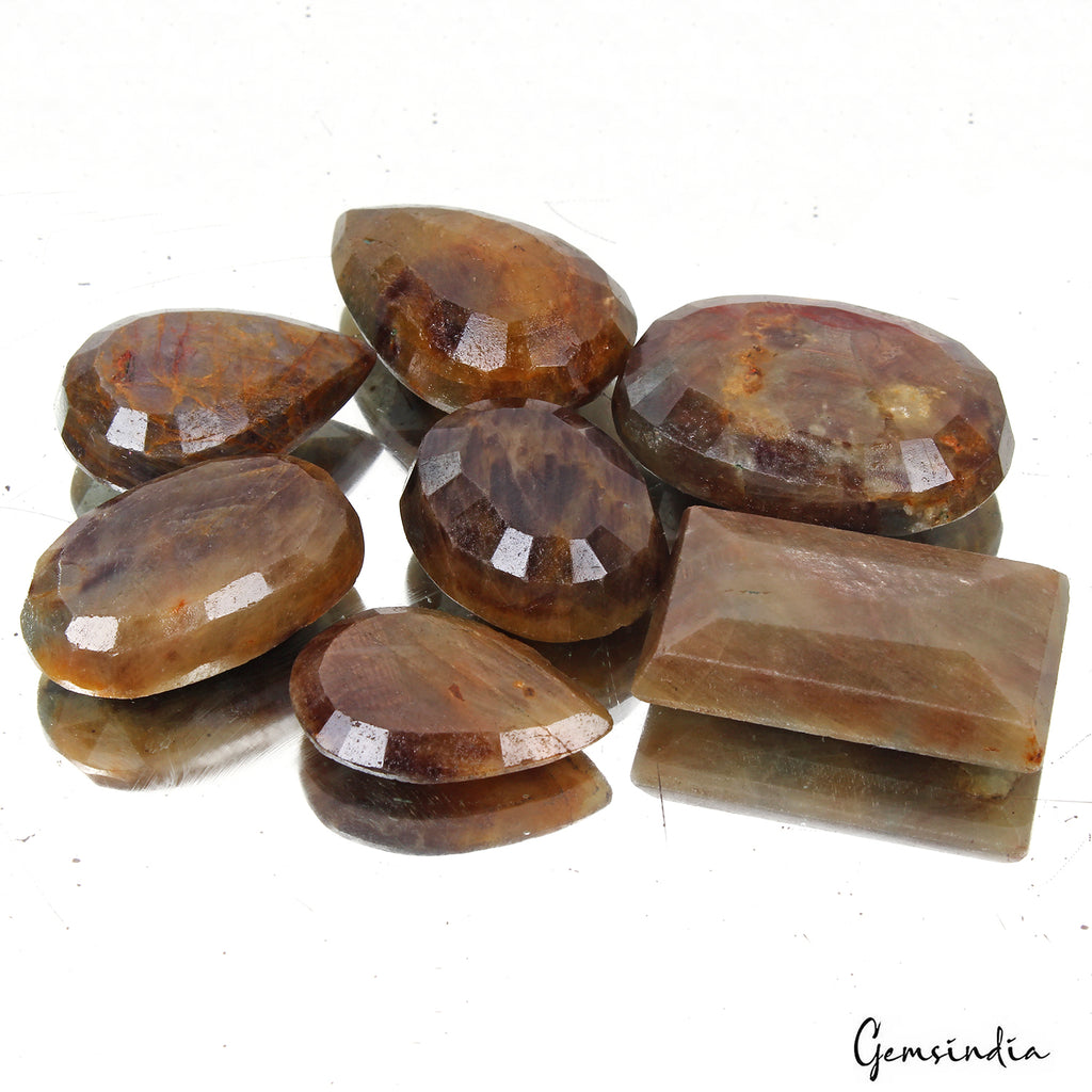 Sapphire Lot, Loose Gemstone, Untreated, Brown — 7 Pieces, 30mm to 40mm, 700 Ct