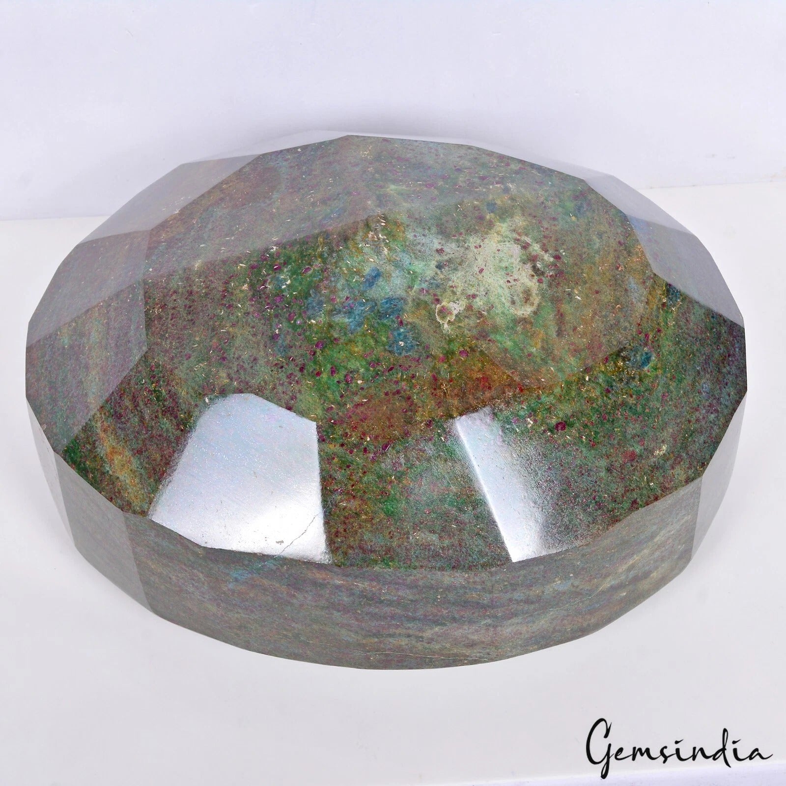 Ruby Fuchsite Loose Gemstone, Oval Cut, Untreated — 11 x 8.75 x 5.25 inches, 82750 Ct (16.55 Kg), Australia